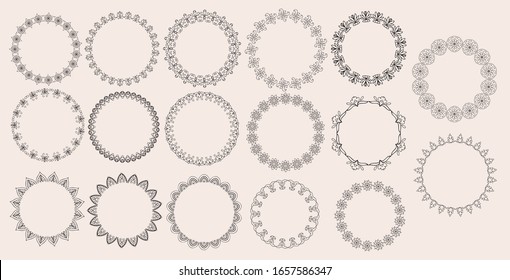 round frame ornament Flower Mandalas. Vintage decorative elements. Oriental pattern illustration. Islam, Arabic, Indian, turkish, chinese,  motifs