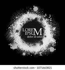 round frame of paint stains. Vector