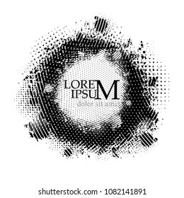 round frame of paint stains. Vector