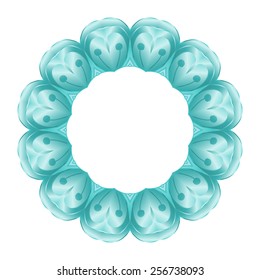 Round frame,  pattern with space in the center.