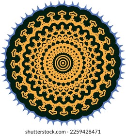 Round frame with a pattern. Vector file with a pattern