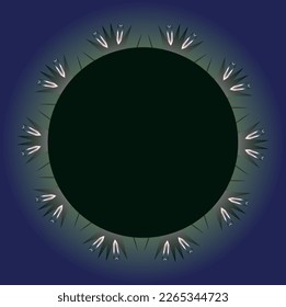 Round frame with a pattern. Vector file for designs.