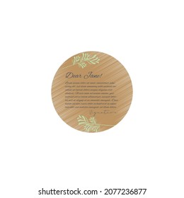 Runder Rahmen mit Platz für Ihren Text. Feine Farben umkreisen mit wildem Neuseeländischem Flachs. Blumengrenze für Text. Rundaufkleber, Grußkarte mit wilden Kräuterzwicken. Einladungskarte, Vektorgrafik