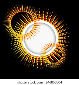 Round frame with rays circles. Vector