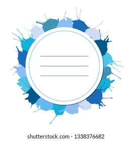round frame, a ring of blobs, drips, stains
