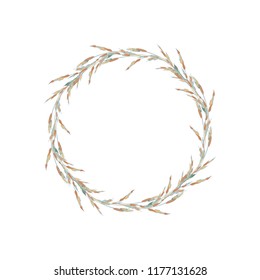 Round frame of the spikelets of grasses.