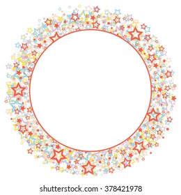 Round frame with stars.