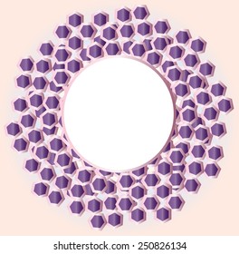 round frame with stones