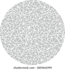 round frame of triangular gray pattern. Design element