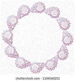 Round frame. Vector illustration