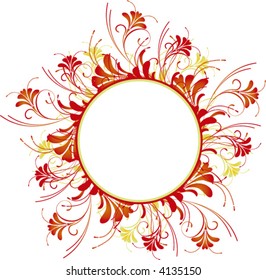 round frame - vector illustration