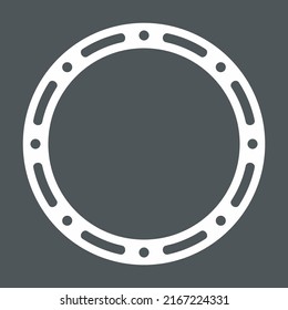 Round frame vector illustration cut