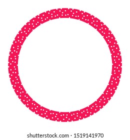 Round frame vector vintage pattern design template. Circle border designs plaid fabric texture. Scottish tartan background for collage art, gif card, handmade crafts.