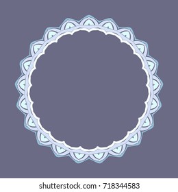 Round frame in vintage style of flowing lines. Border for decoration postcards, logos, banners, clearance of goods and promotional products.