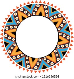 Round frame without text. Place for text. Mexican pattern. Dia de los muertos/