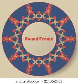 Round Frame, workpiece for your design for packing, banner, flyer, print design, modern design, cover art, templates, decorated, brochures, flyers. Workpiece for your design. Vector