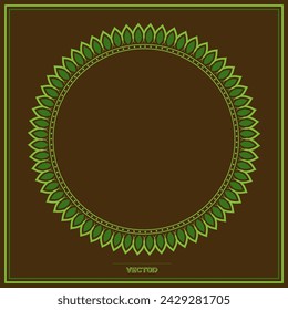 Round Frame, workpiece for your design. Ornamental elements. Вecor for plate, textile and print design. Circle frame. Vector. 