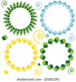 Round frames of cubes