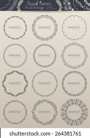 Round frames. Design set. 