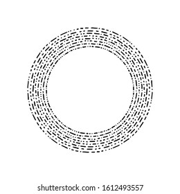 Round Frames. Hand drawn grunge textured. Black and white frame isolated on white background. Perfect for your design, cards, invitations, website, poster or else