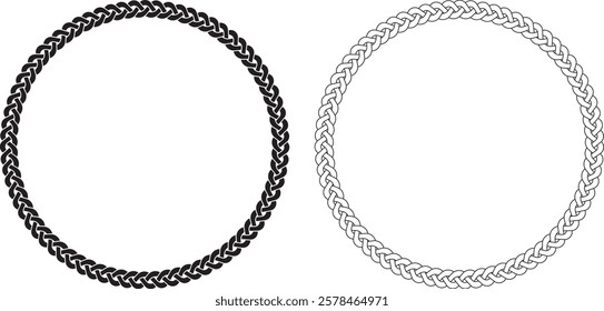 Round frames Linear border abstract circle knot Band celtic