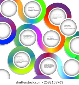 Round frames for text. hand drawing. Not AI, Vector illustration.