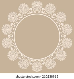 Round framework with decorative ornament