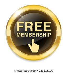 Round Free Membership Button