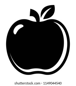 
Round fruit with crisp flesh having pedicle and leaf, representation for apple 
