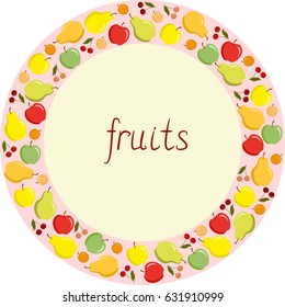 Round fruits frame