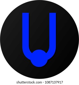 Round Futuristic Letter "U" Logo