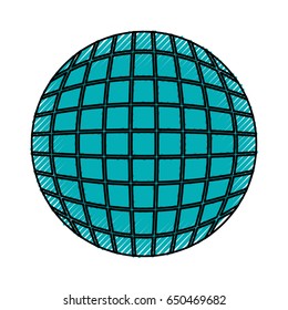 round futuristic virtual technology cartoon