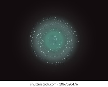 Round galaxy in space