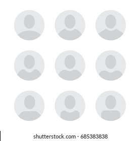 Round Generic User Icons - Shutterstock ID 685383838