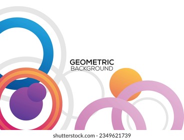 round geometric abstract background design gradient color