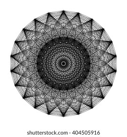 Round geometric ornament. Vector illustration