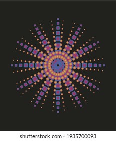 Round and geometric pattern design vector art