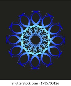 Round and geometric pattern design vector art