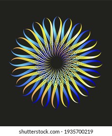 Round and geometric pattern design vector art