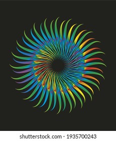 Round and geometric pattern design vector art
