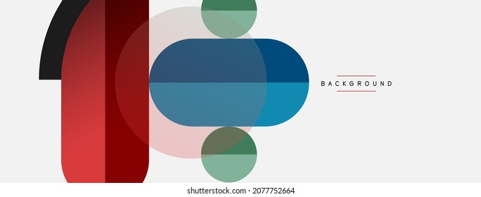Formas geométricas redondeadas, líneas y círculos. Plantilla de vectores para fondo de banners de fondo de fondo o página de aterrizaje de fondo de fondo de fondo de fondo de pantalla