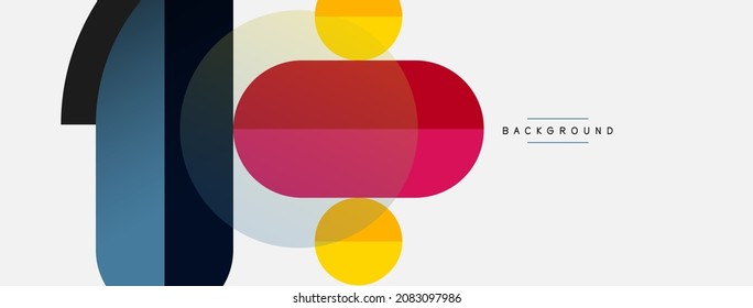 Round geometric shapes lines and circles. Vector template for wallpaper banner background or landing page