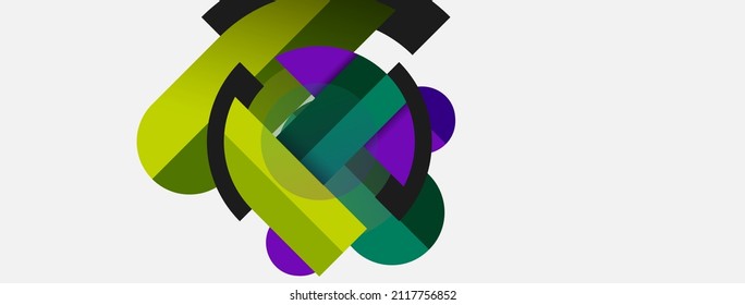 Formas geométricas redondeadas, líneas y círculos. Plantilla de vectores para fondo de banners de fondo de fondo o página de aterrizaje de fondo de fondo de fondo de fondo de pantalla