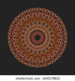 Round geometrical colorful floral ornament mandala - abstract ornamental vector graphic
