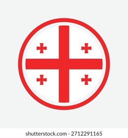Round Georgia flag emblem design element