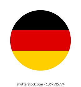 Antecedentes de la bandera de Alemania redonda y vector libre de iconos