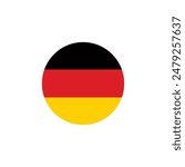 Round Germany flag emblem design element