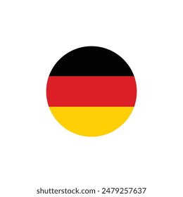 Round Germany flag emblem design element