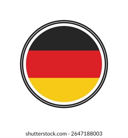 Round Germany flag emblem design element