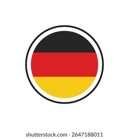 Round Germany flag emblem design element